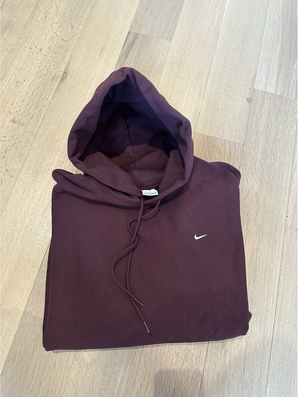 Nike Burgundy Solo Swoosh Track Suit Set Men’s Hoodie L, Crewneck XL & Pants XL - Picture 5 of 8